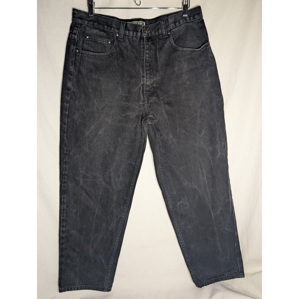 Cotler Brand Vintage Mens Black Straight Leg‎ Stonewash Jeans 36w 30l